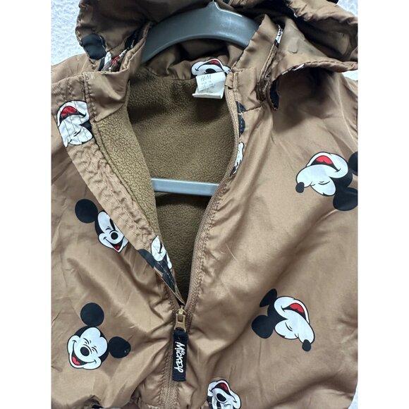 H&M Brown Mickey Mouse Hooded Jacket For Infants 6-9M - Picture 3 of 6